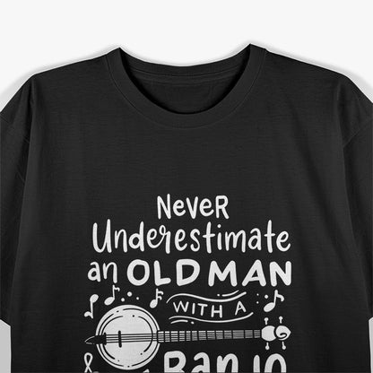 Banjo Bluegrass Musician Music Old Man T-Shirt