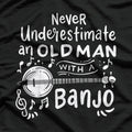 Banjo Bluegrass Musician Music Old Man T-Shirt