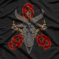 Baphomet Satanic Pentagram Lucifer Sigil and 666 Symbol of Dark Rebellion T-Shirt