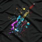 Electric Guitar Multicolor Paint Splash Essential T-Shirt