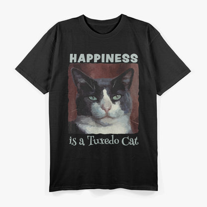 Cute Happiness Is A Tuxedo Cat T-Shirt