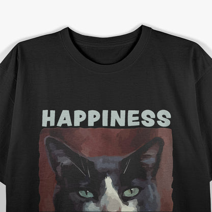 Cute Happiness Is A Tuxedo Cat T-Shirt