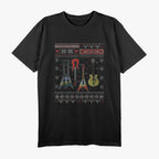 Guitars and Musicians Ugly Christmas Sweater Design for Music Lovers T-Shirt