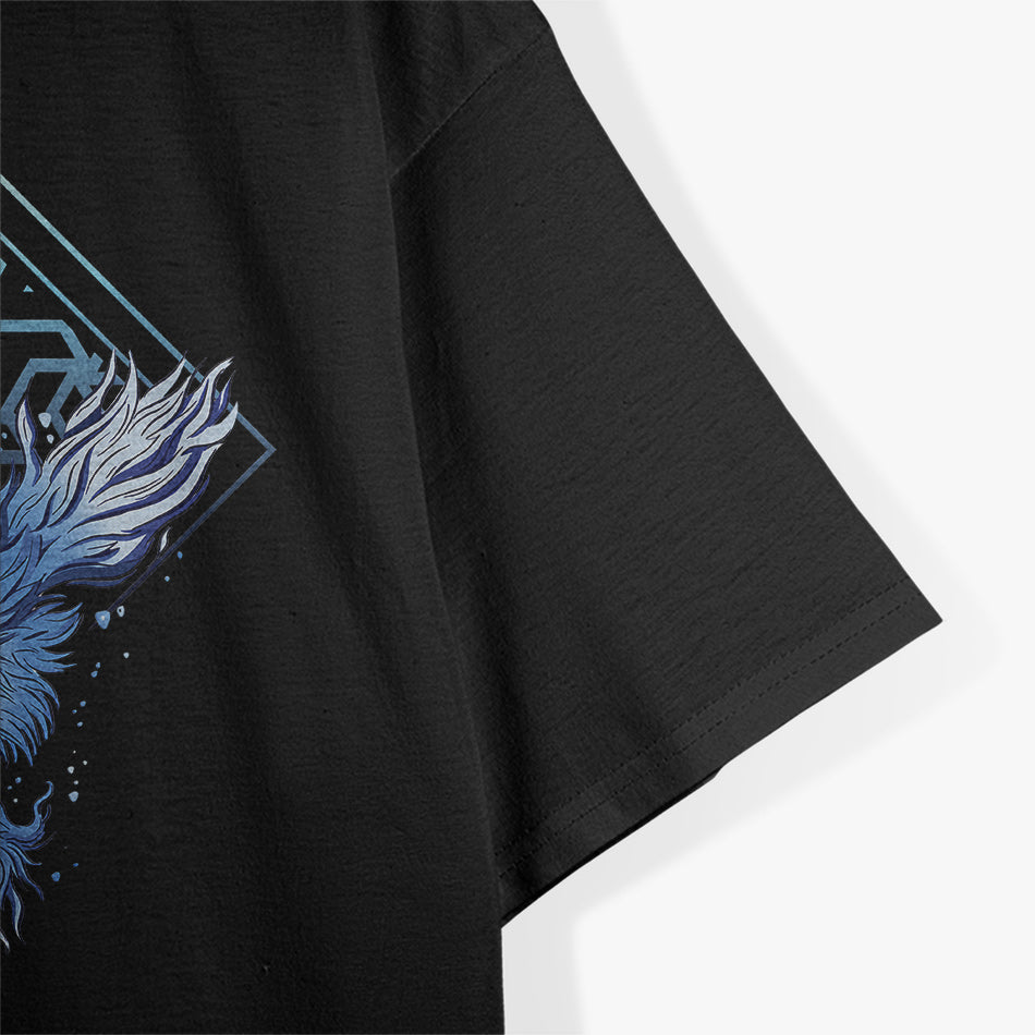 Legendary Blue Fire Phoenix Mythical Fantasy Bird of Flame T-Shirt