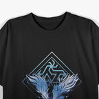 Legendary Blue Fire Phoenix Mythical Fantasy Bird of Flame T-Shirt