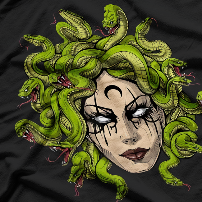 Medusa The Greek Goddess of Snakes and Mythical Power T-Shirt