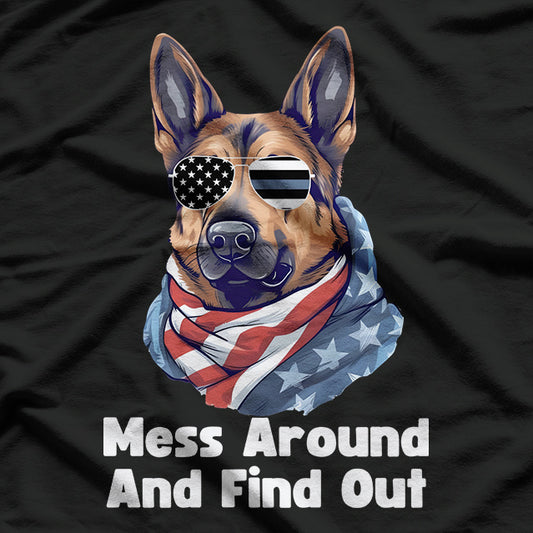 Men's K9 Police Dog Thin Blue Line Mess Around T-Shirt