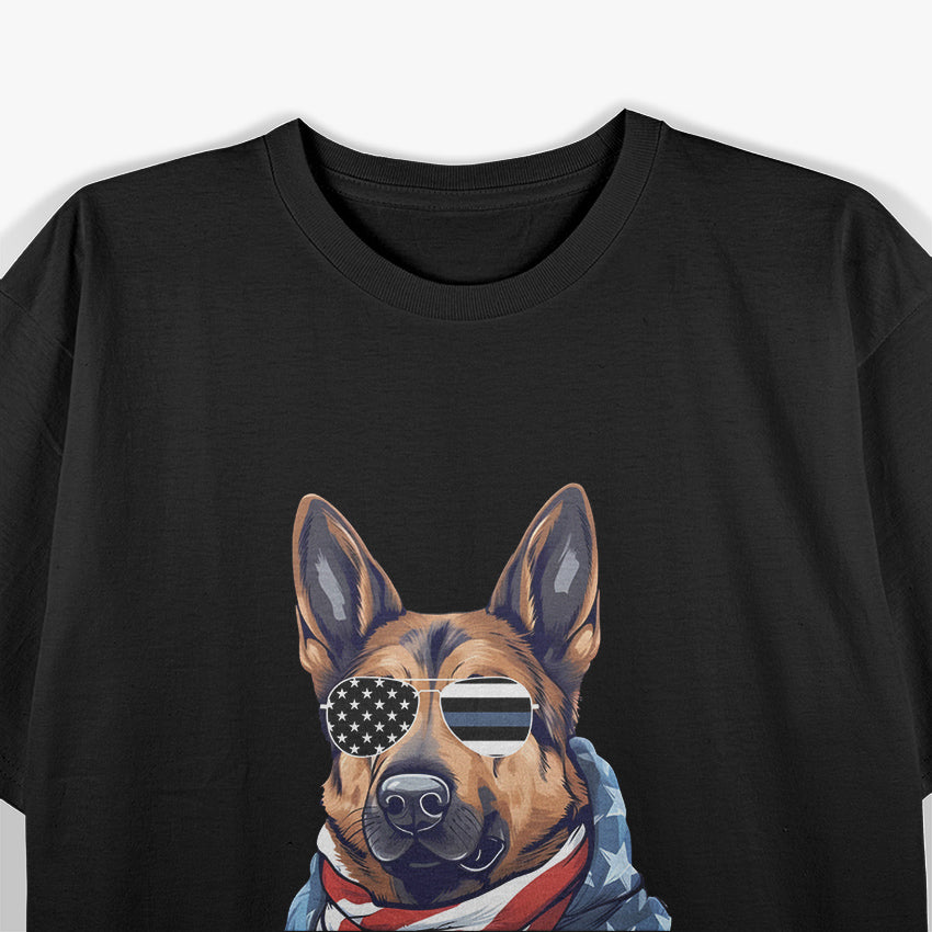 Men's K9 Police Dog Thin Blue Line Mess Around T-Shirt