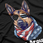 Men's K9 Police Dog Thin Blue Line Mess Around T-Shirt