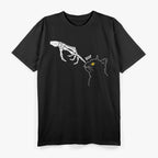 Halloween Black Cat And Skeleton Hand Boop T-Shirt
