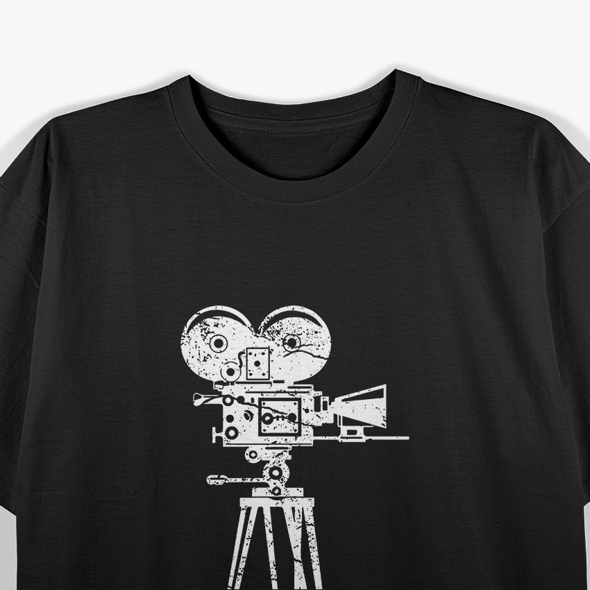 Retro Camera Cameraman Filmmaker Movie Director T-Shirt