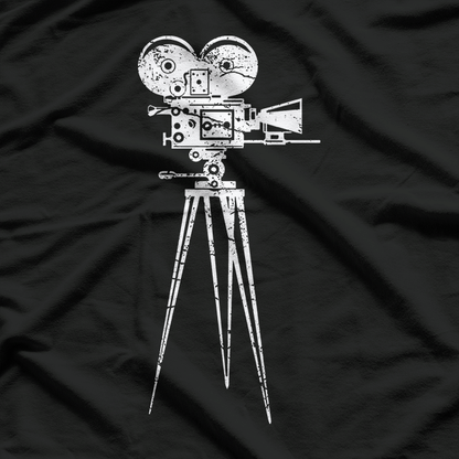 Retro Camera Cameraman Filmmaker Movie Director T-Shirt