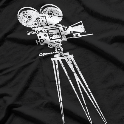 Retro Camera Cameraman Filmmaker Movie Director T-Shirt