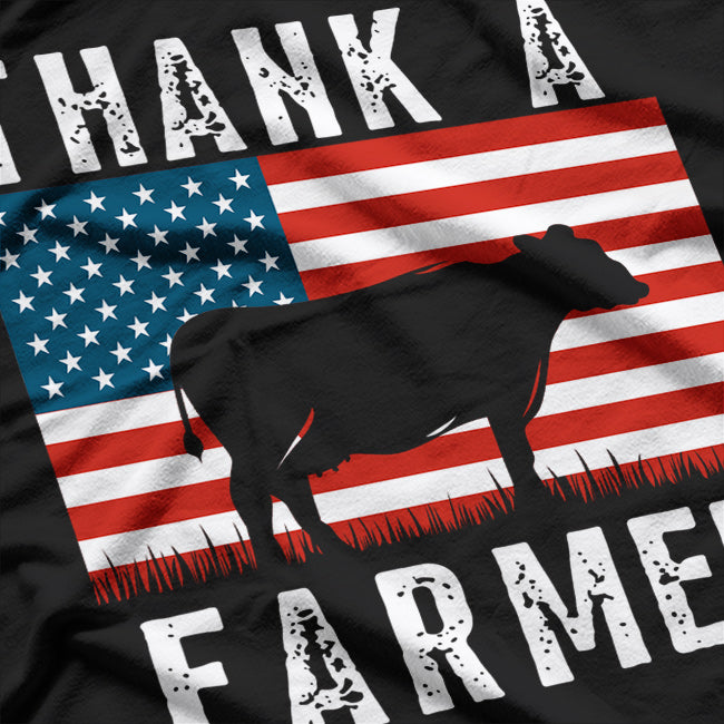 Thank A Farmer, US Farmer, US Flag T-Shirt