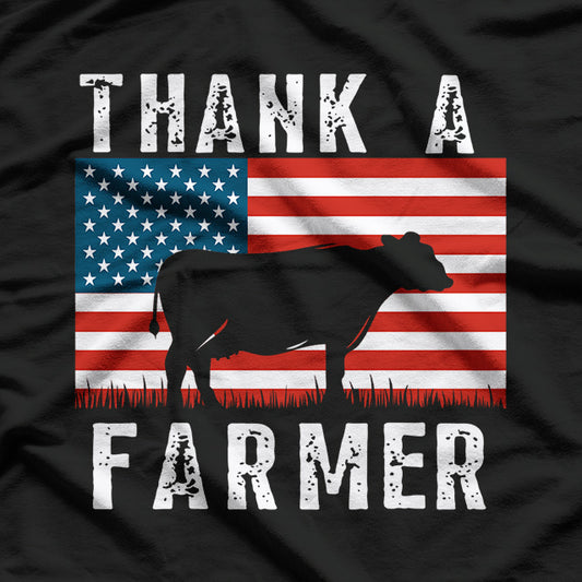 Thank A Farmer, US Farmer, US Flag T-Shirt