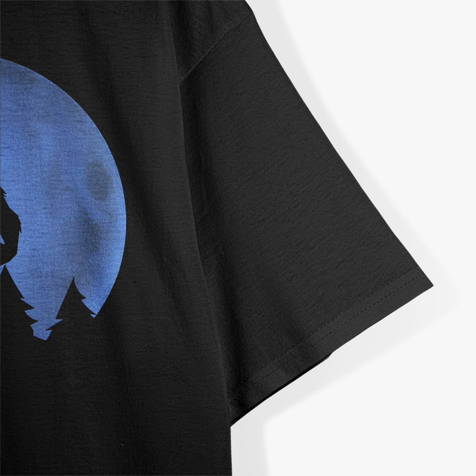 Werewolf and Blue Moon Wolf Under the Full Moon T-Shirt