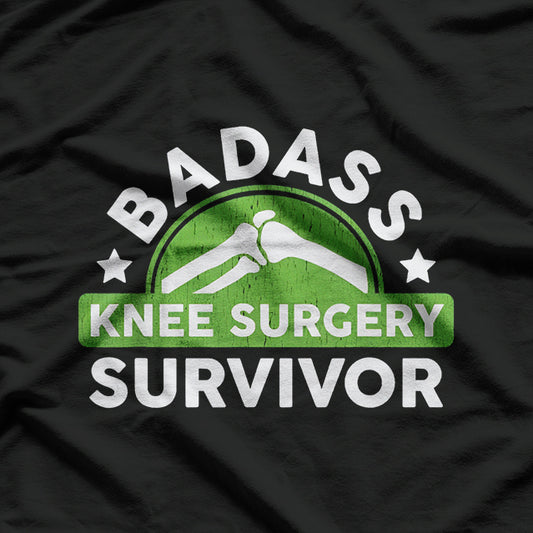 Funny Knee Replacement Titanium Bionic Surgery Get Well Gift T-Shirt