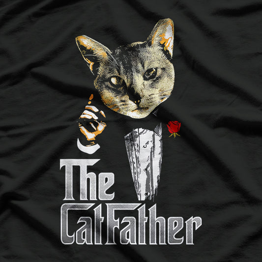 The CatFather Funny Parody Cat Lover Daddy T-Shirt