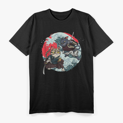 Cats Samurai Ninja Fighting T-Shirt