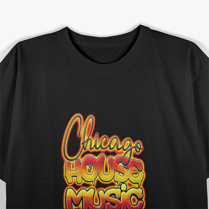 Chicago House Music Turntable – Hot Graffiti-Inspired T-Shirt