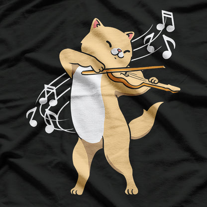 Cute Cat Playing Violin T-Shirt