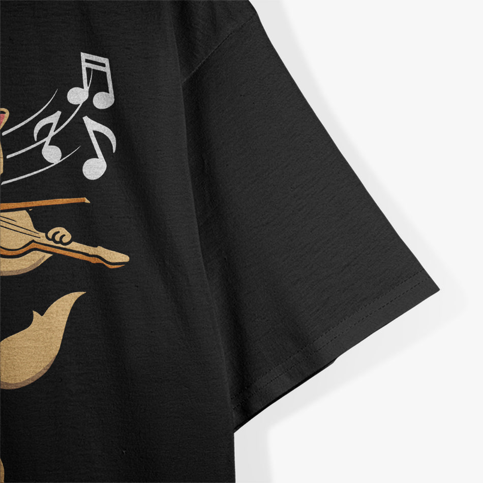 Cute Cat Playing Violin T-Shirt