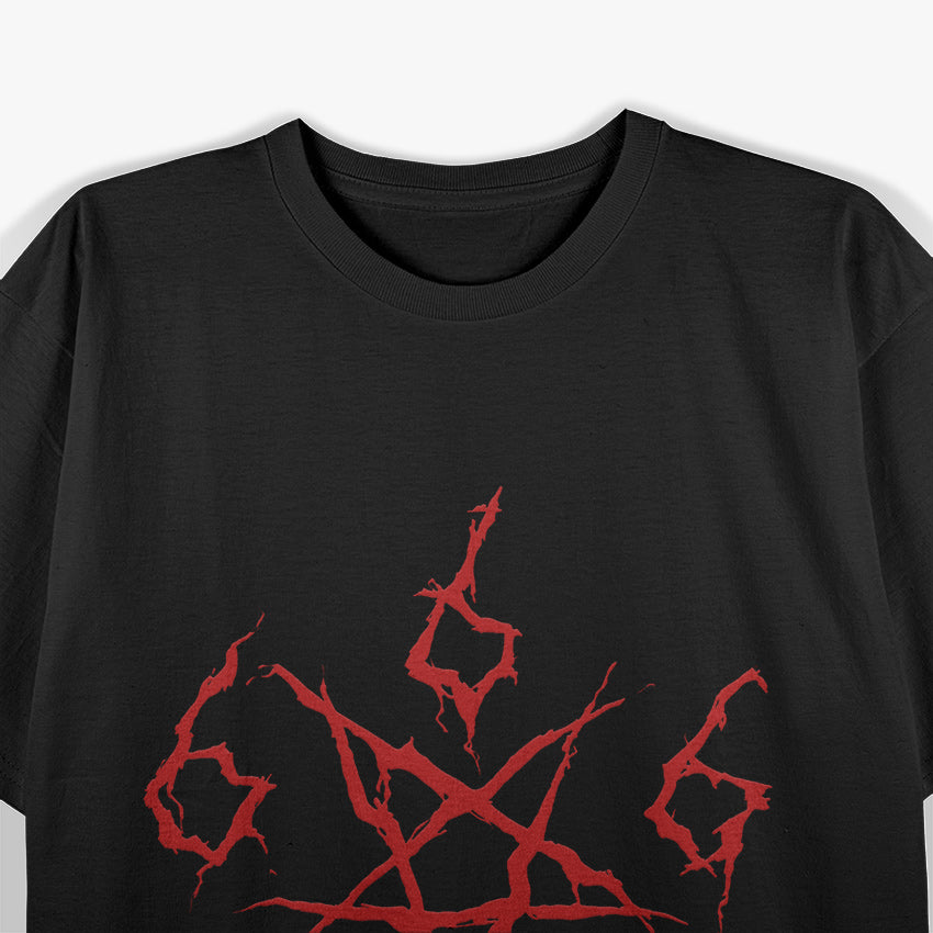 Devil Satan - Satanic 666 Pentagram Symbol of Rebellion and Power T-Shirt