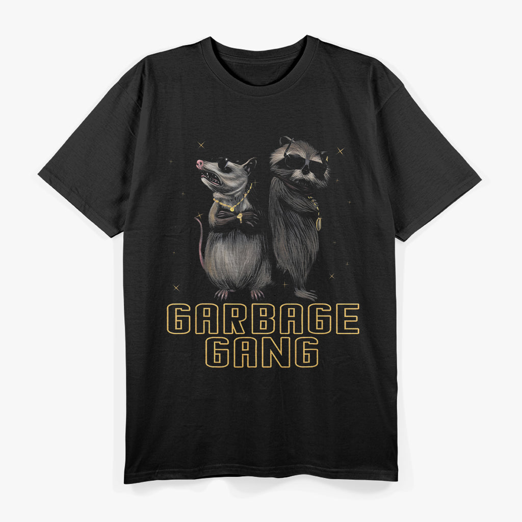 Garbage Gang Animals Oposum And Raccoon T-Shirt