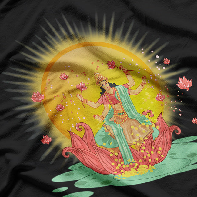 Goddess Lakshmi Symbol of Wealth, Success, and Prosperity T-Shirt