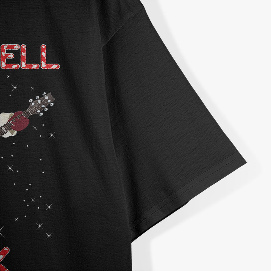 Jingle Bell Rock Merry Christmas Santa Electric Guitar Xmas T-Shirt