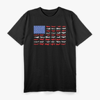Pilot Airplane American Flag Plane Aviation T-Shirt