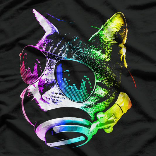 Rainbow Music Cat Lovely For Cat Lovers T-Shirt