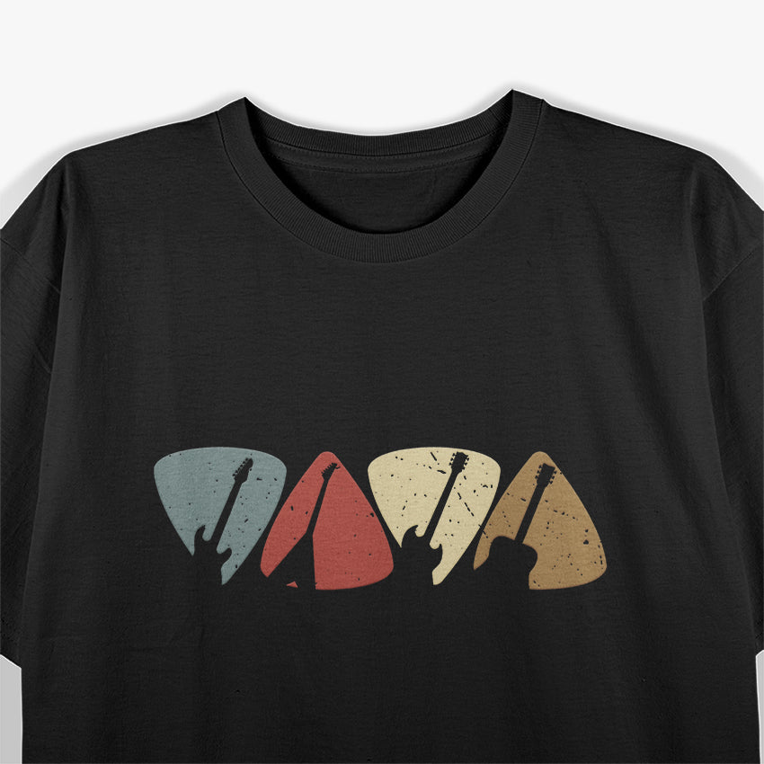 Retro Vintage Guitar Pick: The Ultimate Design for Guitarists, Bassists, and Musicians T-Shirt