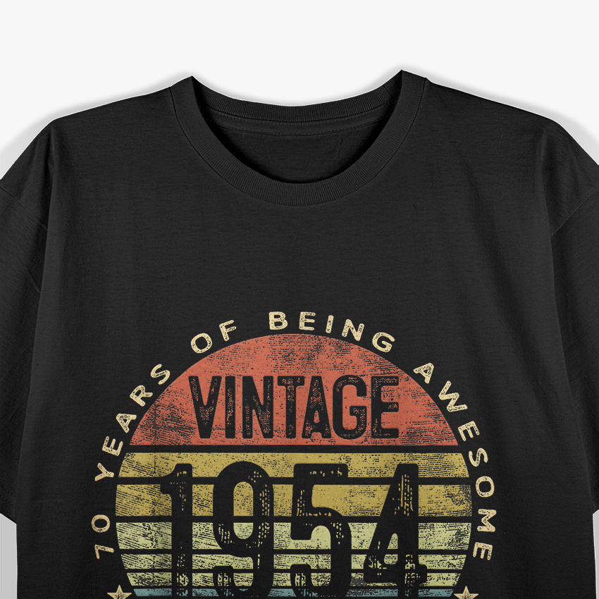 Vintage 1954 Classic 70th Birthday Celebration T-Shirt