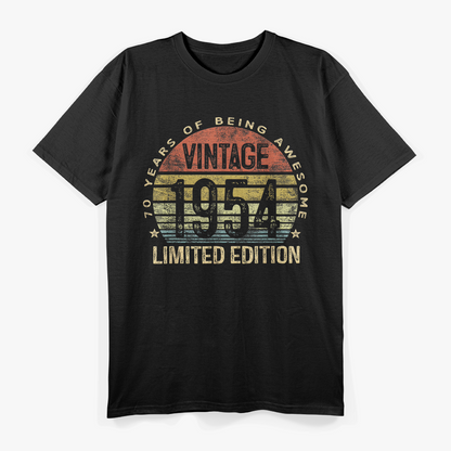 Vintage 1954 Classic 70th Birthday Celebration T-Shirt