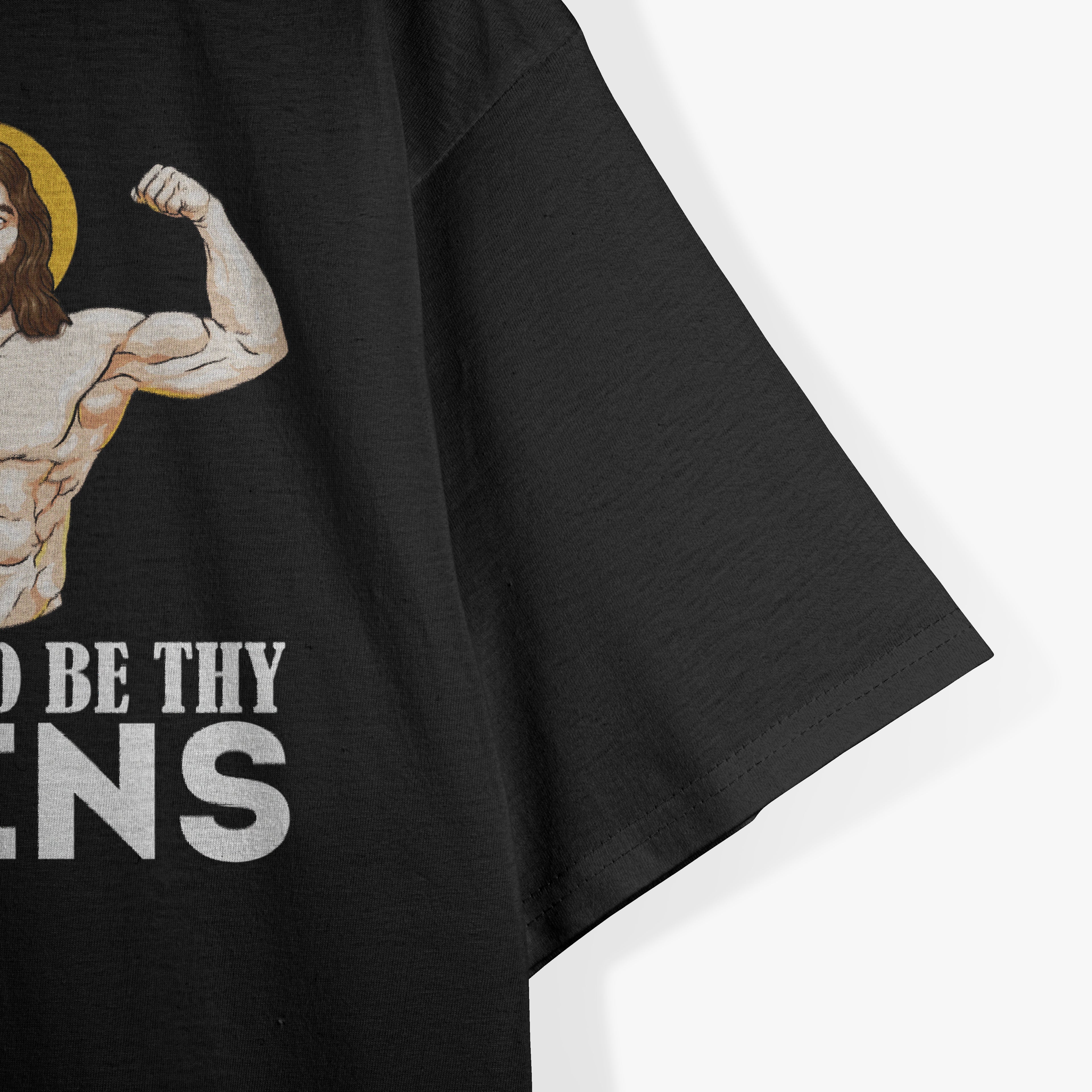 Jesus Bodybuilding, Funny Jesus Weight Lifting T-Shirt