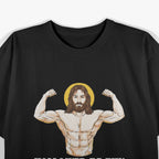 Jesus Bodybuilding, Funny Jesus Weight Lifting T-Shirt