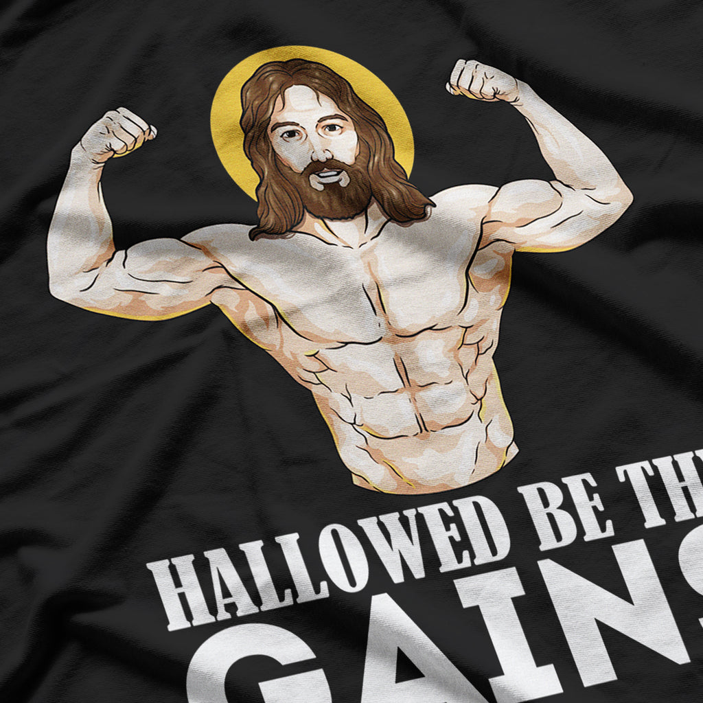 Jesus Bodybuilding, Funny Jesus Weight Lifting T-Shirt