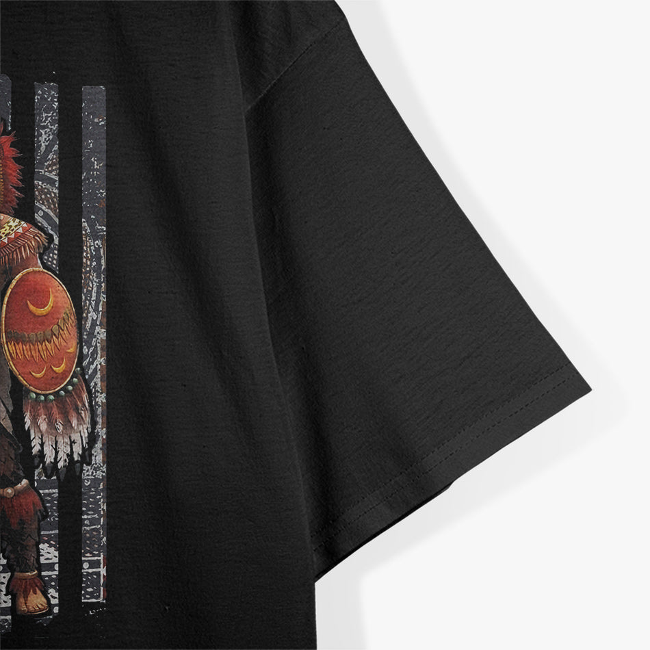 Aztec Jaguar Warrior Symbol of Strength and Native Mexican Heritage T-Shirt