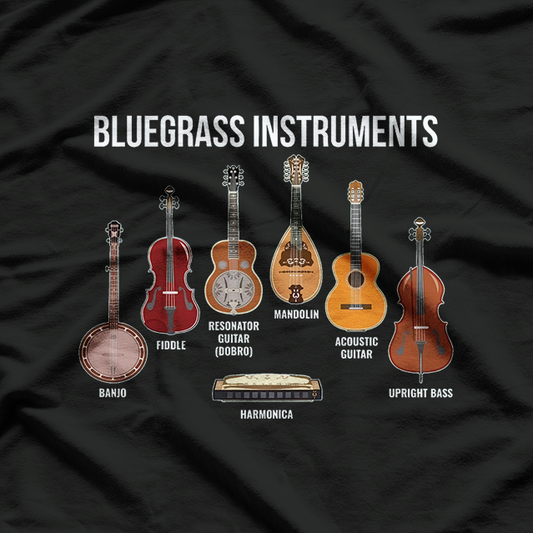 Banjo Bluegrass Vintage Design for Music Fans and Banjo Players T-Shirt