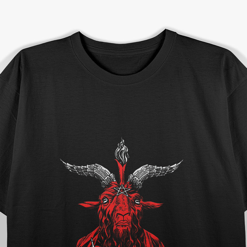 Blackcraft AntiChrist Goat Satan and Baphomet Symbol of Dark Power T-Shirt