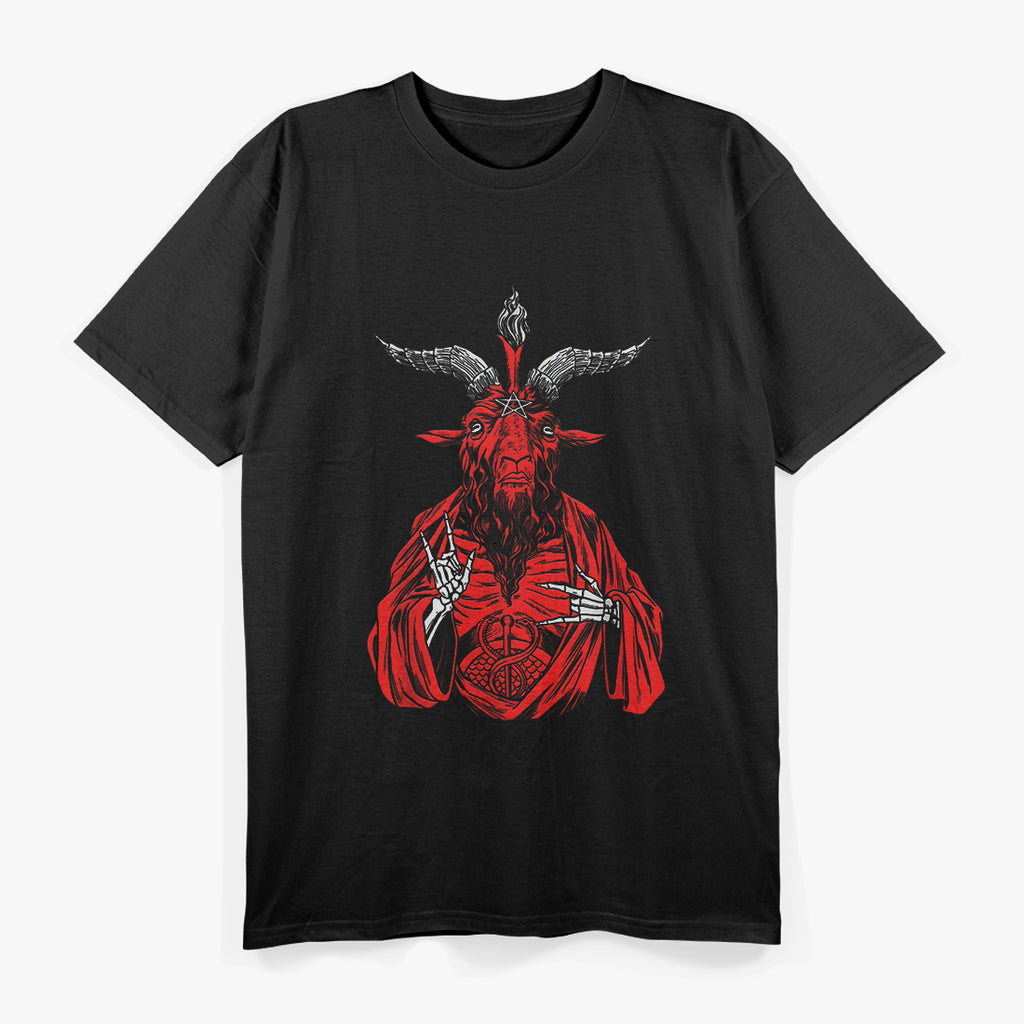 Blackcraft AntiChrist Goat Satan and Baphomet Symbol of Dark Power T-Shirt
