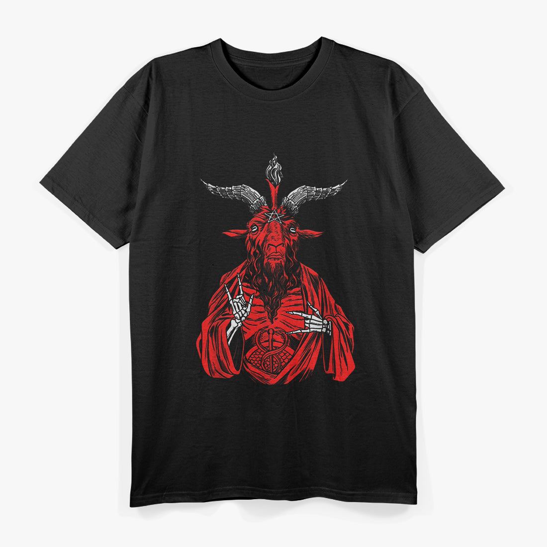Blackcraft AntiChrist Goat Satan and Baphomet Symbol of Dark Power T-Shirt