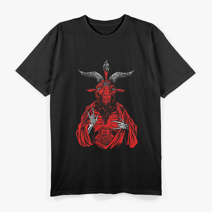 Blackcraft AntiChrist Goat Satan and Baphomet Symbol of Dark Power T-Shirt