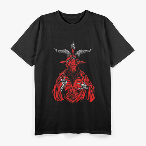 Blackcraft AntiChrist Goat Satan and Baphomet Symbol of Dark Power T-Shirt
