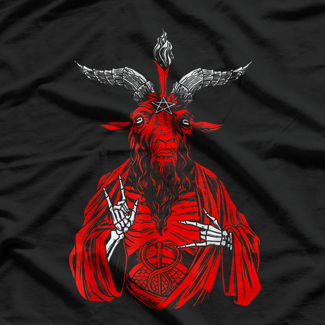 Blackcraft AntiChrist Goat Satan and Baphomet Symbol of Dark Power T-Shirt
