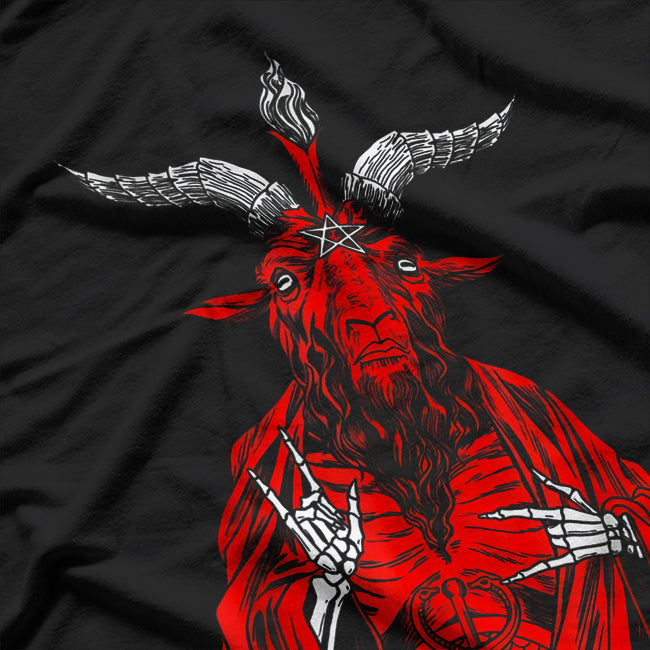 Blackcraft AntiChrist Goat Satan and Baphomet Symbol of Dark Power T-Shirt