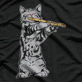 Cool Musician Cat Playing Flute T-Shirt