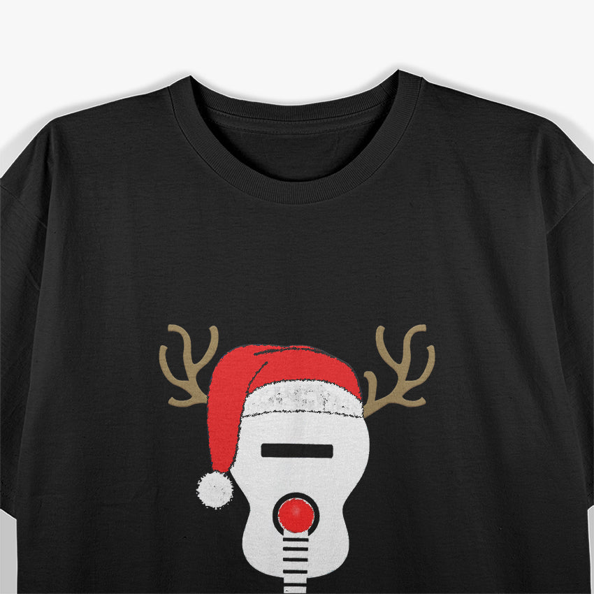Christmas Guitar Santa Hat Design Great Gift Idea T-Shirt