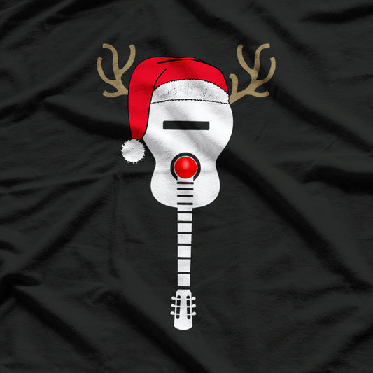 Christmas Guitar Santa Hat Design Great Gift Idea T-Shirt